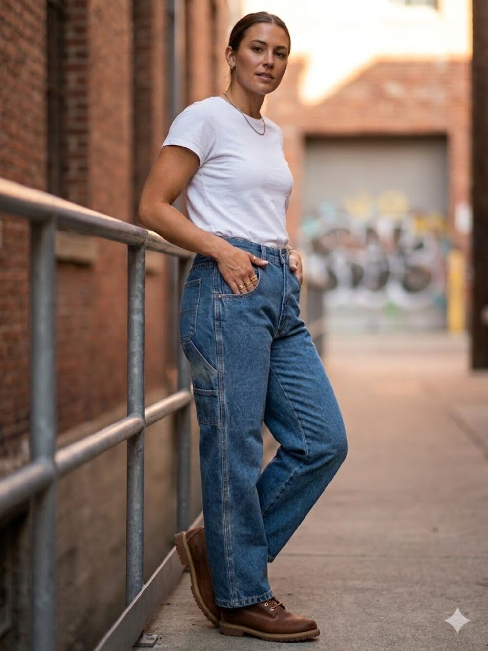 Carpenter Jeans Womens Size 16 High Rise Wide Leg Utility Denim Medium Wash NWT